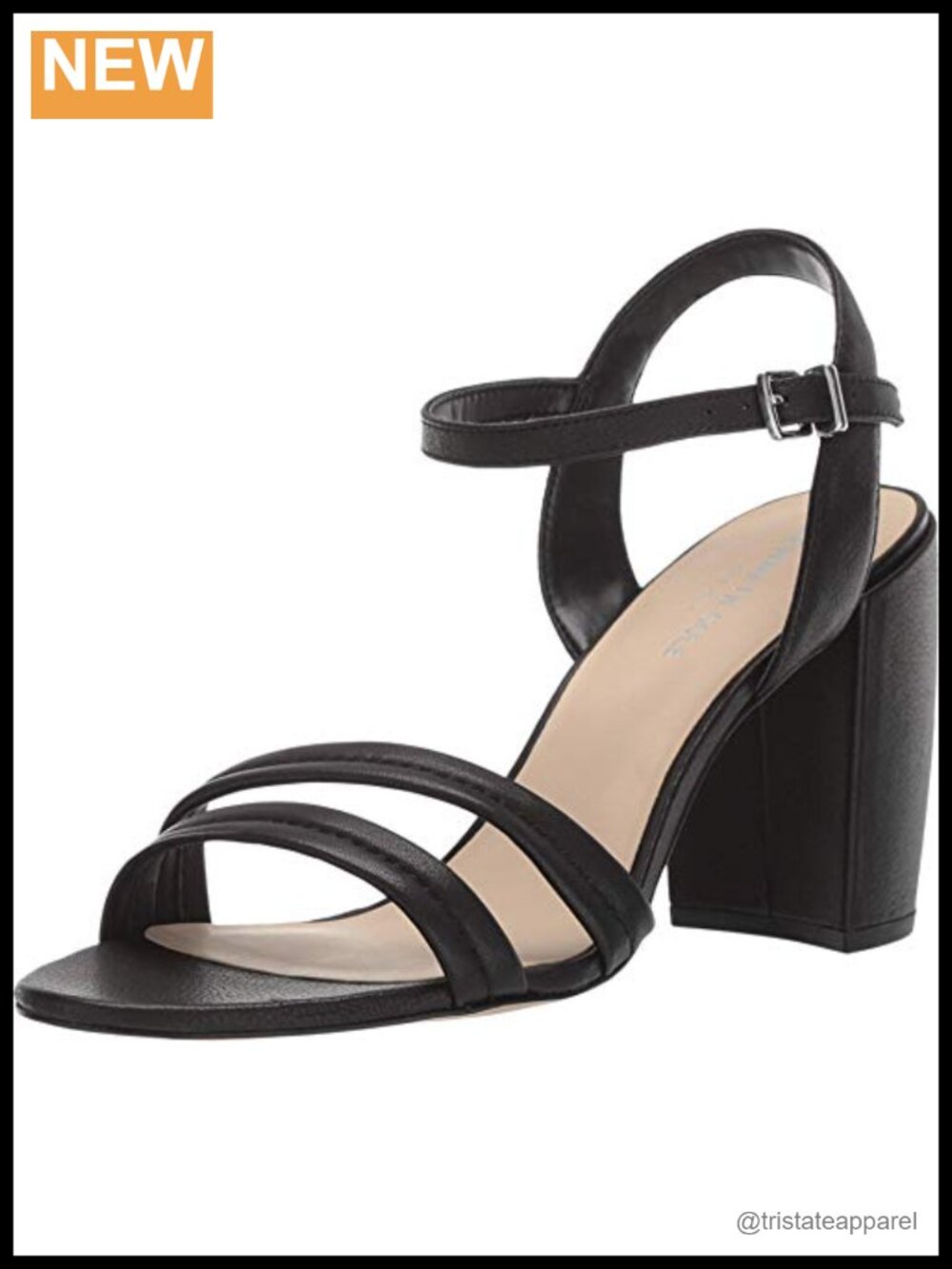 Women's Ankle Strap Heeled Sandals 3.3in Banana Shaped Heel Open Toe